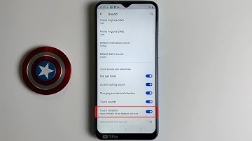 How to enable/disable Vibration on screen touch on Realme C25Y Android 11