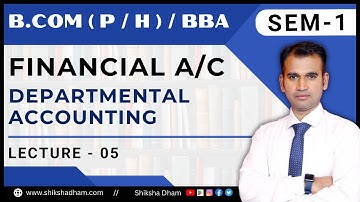 financial account for bcom | question | departmental account | part 5 | 2nd year