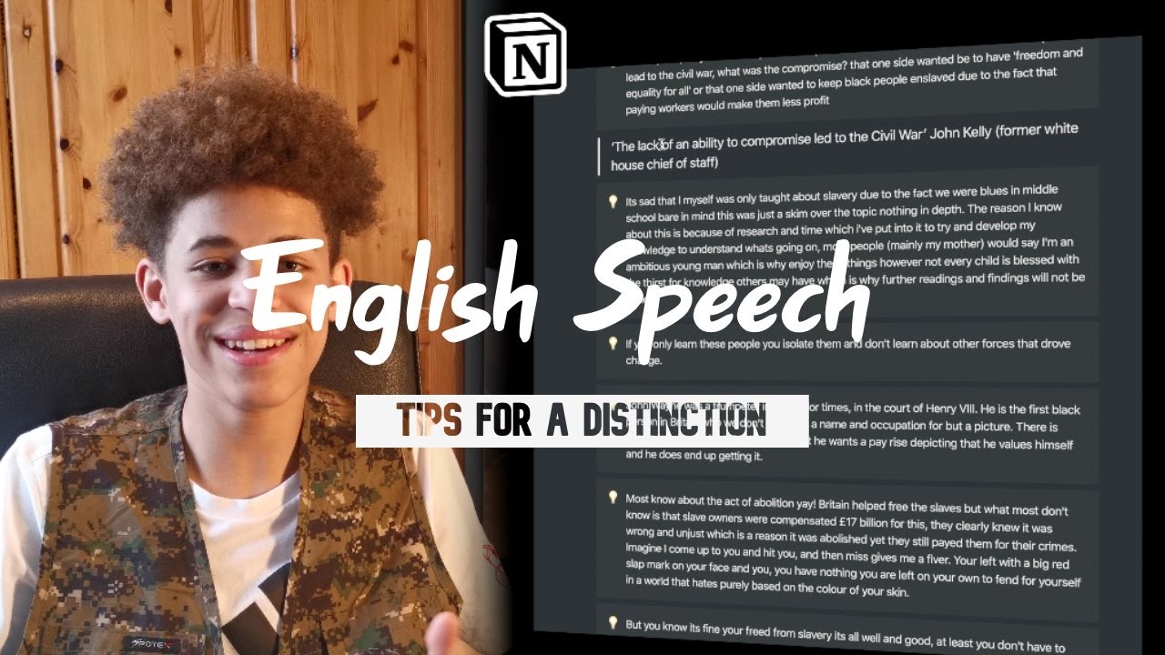 How To Get A Distinction In Your Gcse English Language Speech Youtube