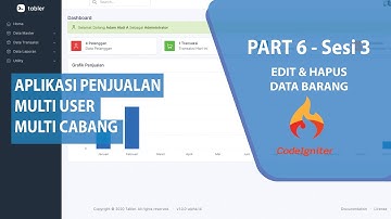 Aplikasi Penjualan Dengan Codeigniter -  PART 6 - Sesi 3 - Edit & Hapus Data Barang
