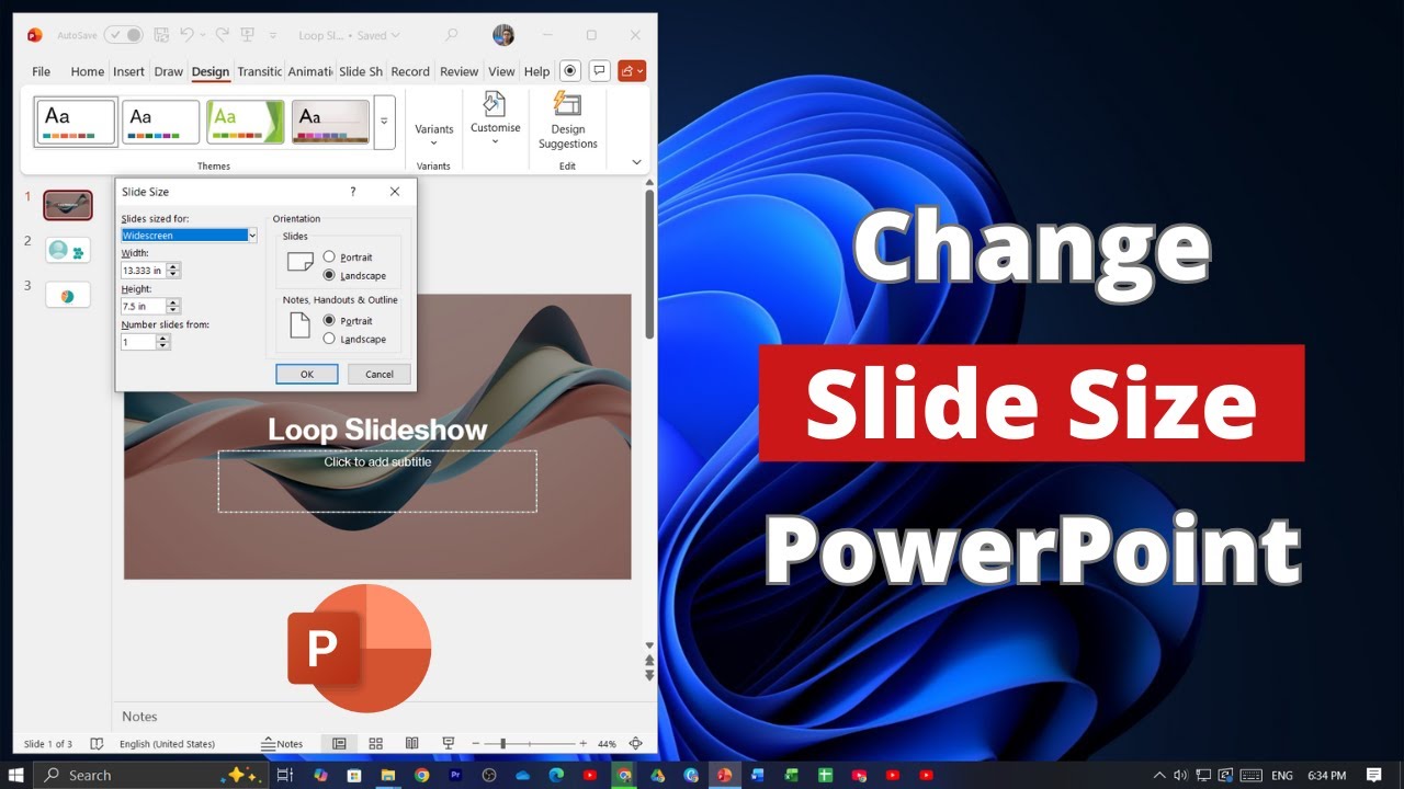 Как изменить размер слайда в Microsoft PowerPoint