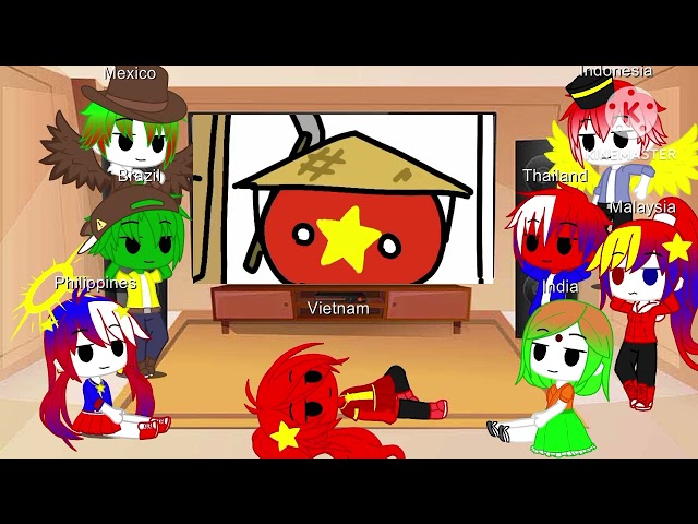 Gacha Club countryhumans react to the coconut song but it's countryball version class=