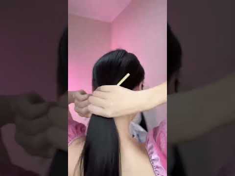 Easy chopsticks hairstyle~#fashion #hair #hairstyle #fashion #hairhacks