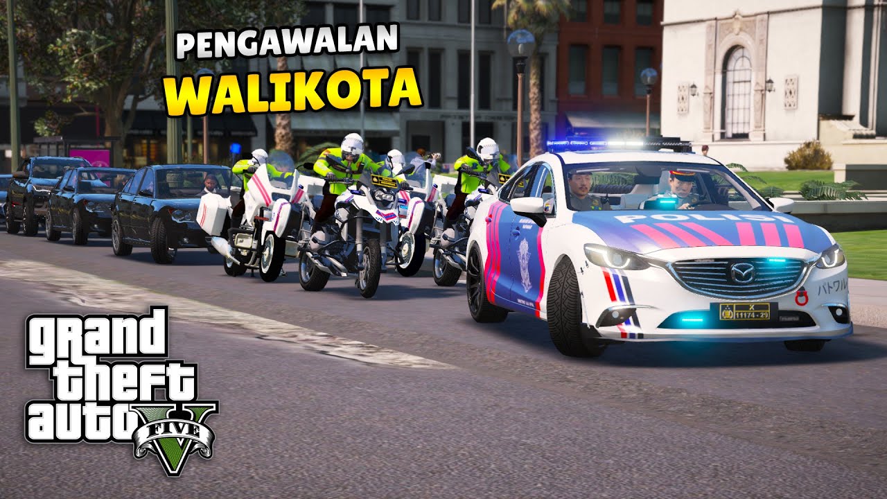 PENGAWALAN KETAT KONVOI WALIKOTA!! - GTA 5 Mod Indonesia