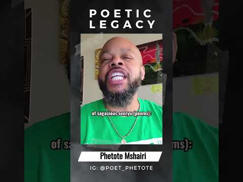 PHETOTE MSHAIRI - POETIC LEGACY | Celebrate Black Poetry Day
