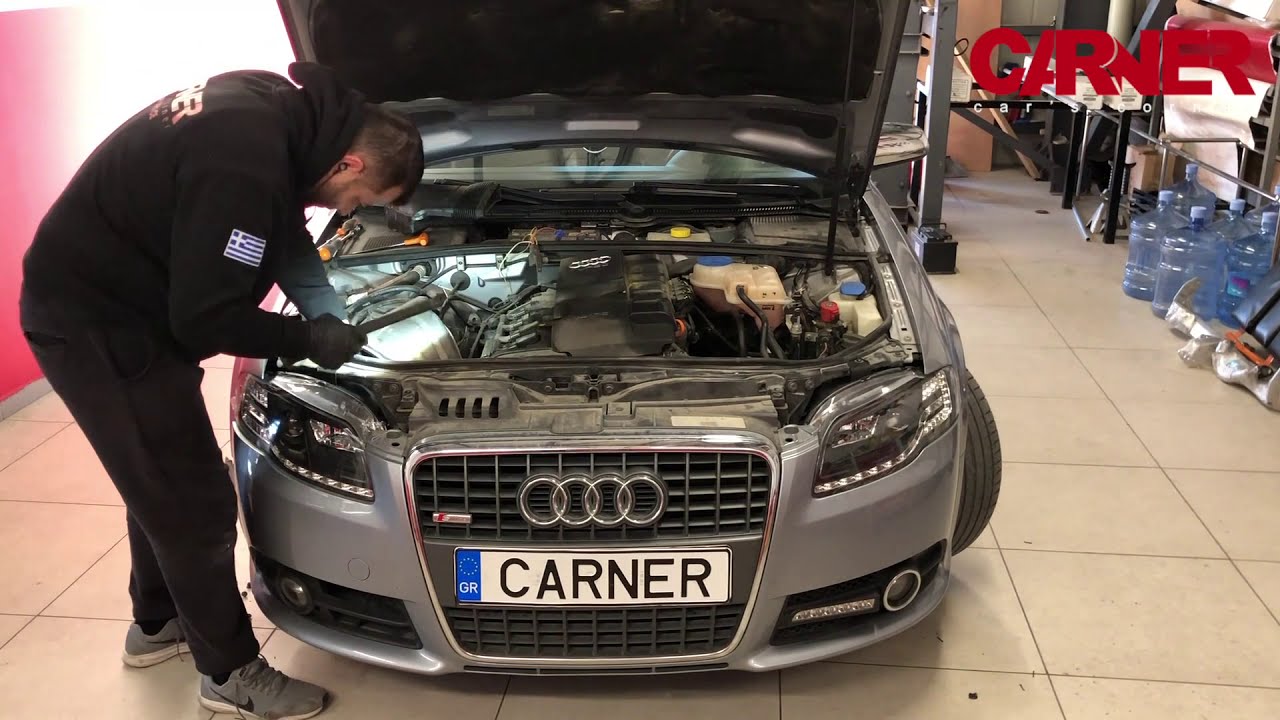 #CarnerLighting Headlights installation Audi A4 B7 04-07 Full Led DRL