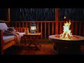 Cozy Night Sleep 🐱🔥🌧️ | Cat Purring, Fireplace & Gentle Rain (8 Hours)