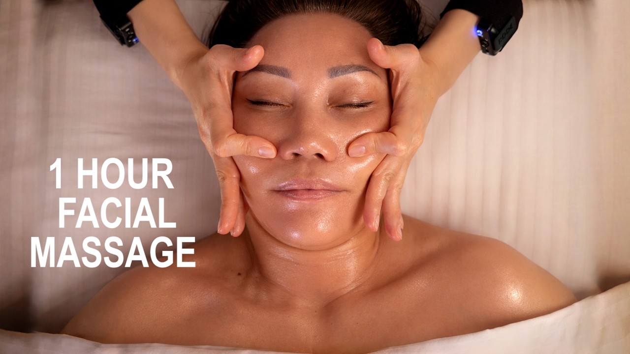 ASMR 1 час профессионального МАССАЖА ЛИЦА 😴 Продвинутые техники • Без разговоров