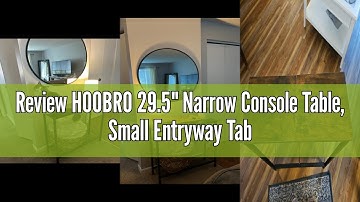 Review HOOBRO 29.5" Narrow Console Table, Small Entryway Table with Shelf, 2 Tier Thin Sofa Table, S