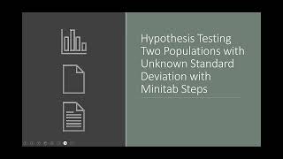 Famous Hypothesis Testing Two Populations with Unknown Standard Deviation with Minitab Steps Wealth