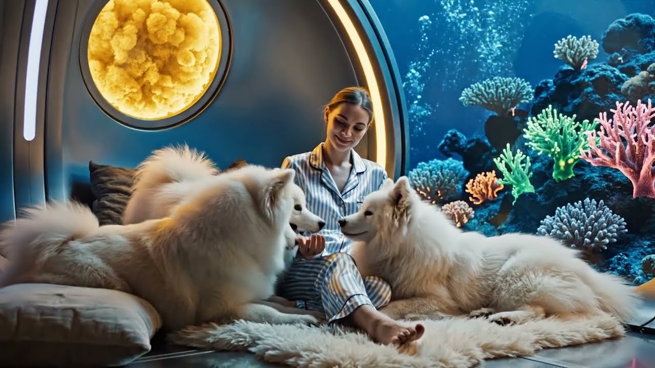 Happy Feeling? Red Coral & Pets Sleeping Together (Emotional Utility 8K ASMR)