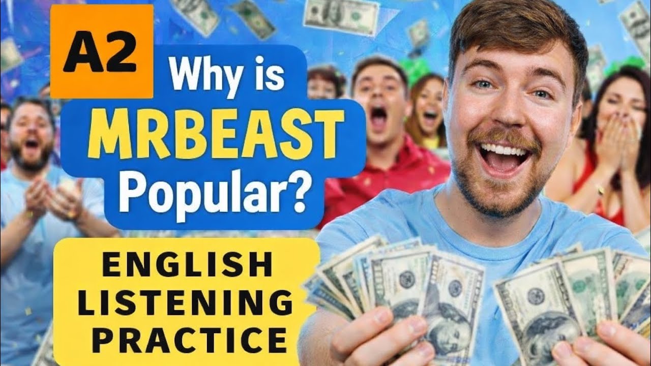 Learn English A2 | Why Are MrBeast Videos So Popular? | Easy Listening Practice