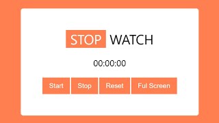 HTML, CSS, and JS Stopwatch App: From Scratch to Finish - No Commentary screenshot 1