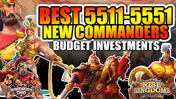 Budget Investments 5511: Achilles, Hector, GangGang & David IV - Rise of Kingdoms