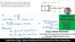 4-9| Chapter 4 | Axial Loading | Mechanics of Materials by R.C Hibbeler 9th Edition|