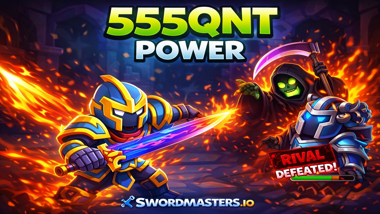 Мощь 555QNT! 😱 Я уничтожил Жнеца и его соперника | Swordmasters io