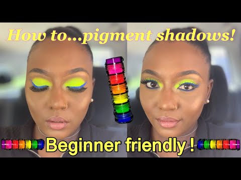 How to apply and blend NEON  eyeshadow pigments | beginner friendly | myomakeup
