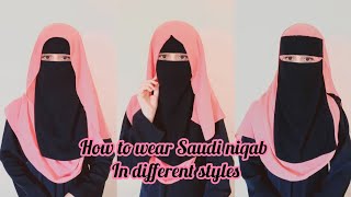 How to wear Saudi Niqab Tutorial in different Style || Saudi Niqab Tutorial ||zainab__