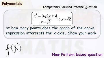 x^2- 3 root 2 x+4/(x - root 2) at how many points does the graph of expression intersects the x axis
