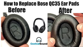 Exceed hiking Tentative name How to Replace Bose QuietComfort 35 QC35 QC35II Headphones Ear Pad Cushion  - YouTube