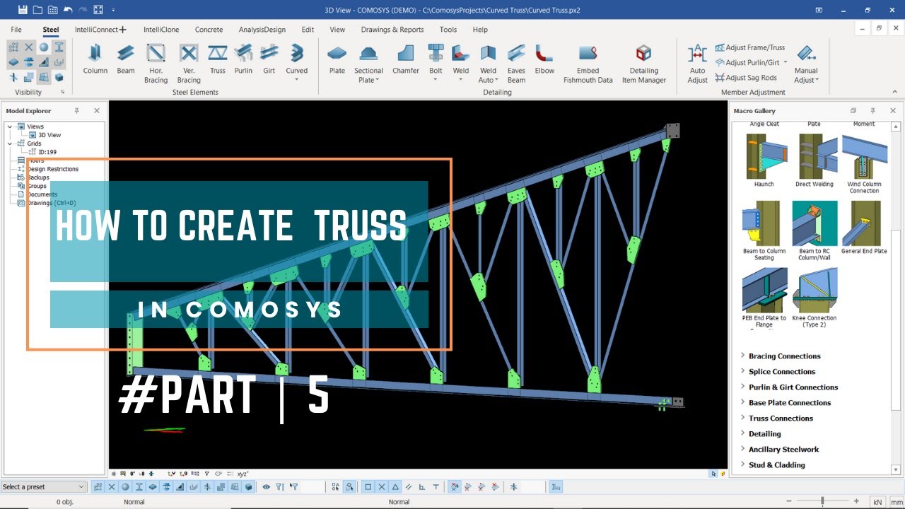 Comosys Introduction Creating Truss in COMOSYS_Part 5 - YouTube