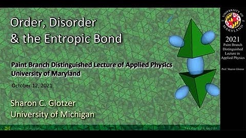 Paint Branch Distinguished Lecture in Applied Physics 2021 at the University of Maryland