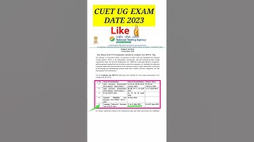 CUET Ug exam date 2023/Cuet exam date 2023..