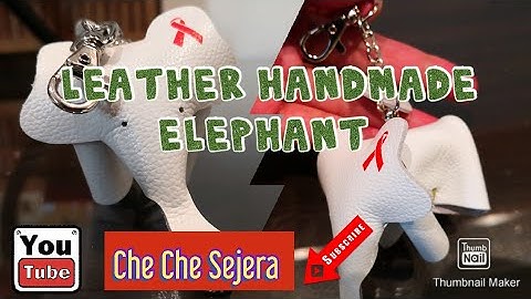 #handmade #DIY Handmade Leather Elephant Key Chain/Bag Accessories