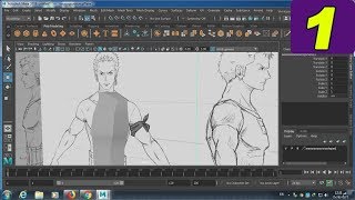 تصميم شخصية part1-model character autodesk Maya 2019 3d