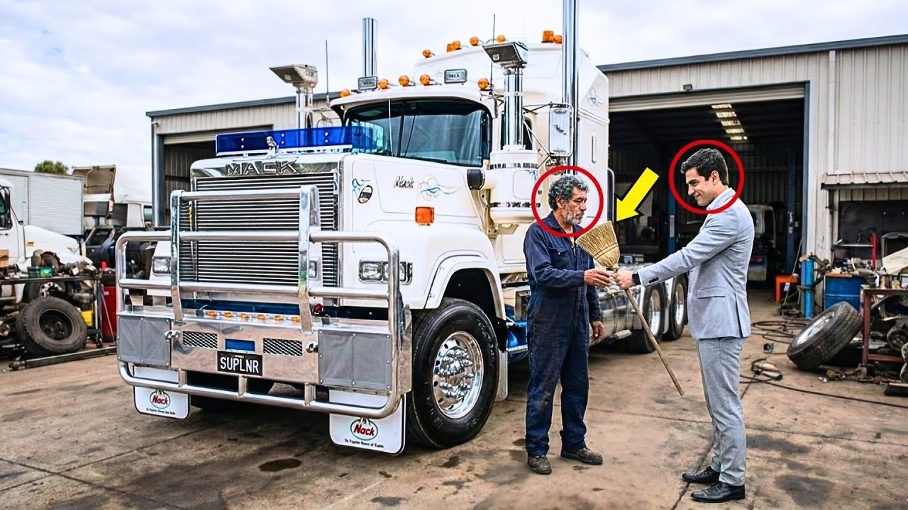 ¡ERES DEMASIADO VIEJO! — PUSIERON AL MECÁNICO DESEMPLEADO A LIMPIAR…HASTA QUE EL CAMIÓN MUERTO RUGIÓ