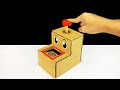 ออมสินกดเหรียญลงกล่อง [152] | How to make Coin Saving Box From Cardbaord