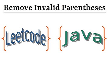 Leetcode Question 301 "Remove Invalid Parentheses" in Java