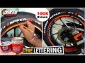 Tyre lettering highlight using paint - Tyre Stickering - DIY