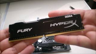 Unboxing and Installing DDR4 RAM - HyperX Fury Black 2400MHz CL15