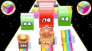 Satisfying Mobile Game New Video Jelly Run 2048 - 2048 cube puzzle gameplay walkthrough part 7