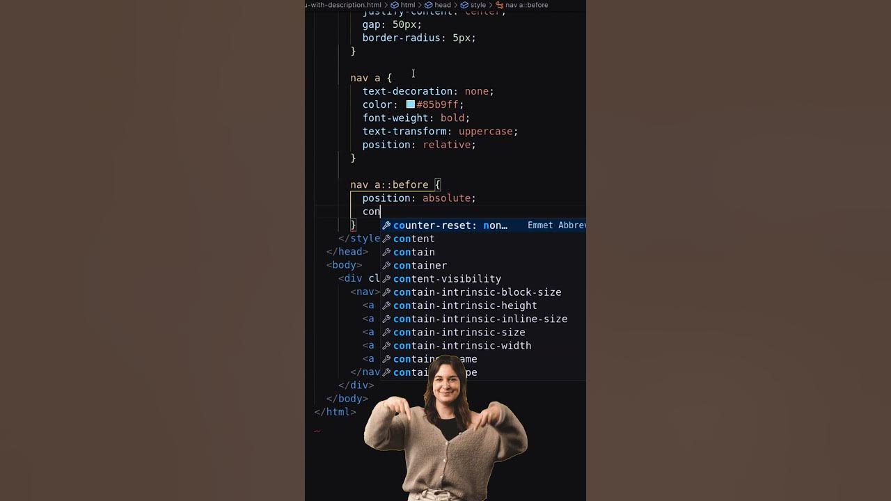 Creating a Descriptive Menu Bar with HTML and CSS | Step-by-Step ...