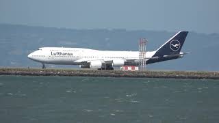 Lufthansa Boeing  747-8 Departing @SFOIntlAirport  to Frankfurt, Germany