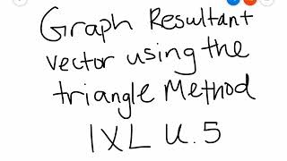 Graph a Resultant Vector Using the Triangle Method IXL U.5