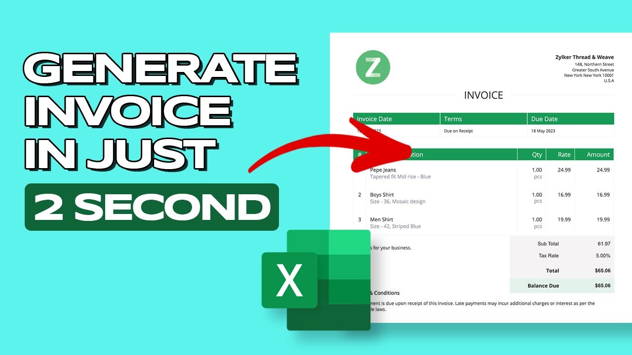 How to Generate Invoice Google Sheets - YouTube