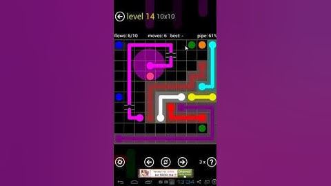Flow Bridges - level 14 yellow pack 10 x 10