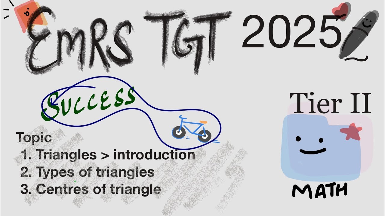 Class 3 triangles , Introduction and centre of triangle emrs tgt maths tier 2 euclids geometry 