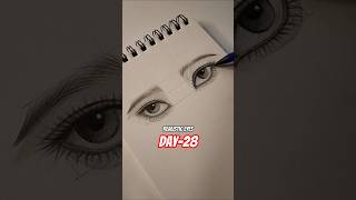 How to draw Equal Realistic Eyes Easy Tutorial | Day-28 #shorts #youtubeshorts #drawing #jalalarts