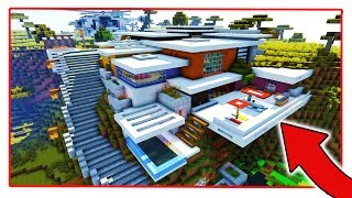 HILLSIDE MINECRAFT REDSTONE MANSION!