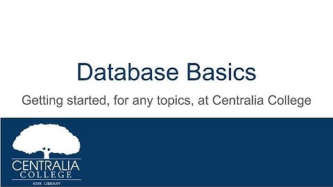 Database Basics