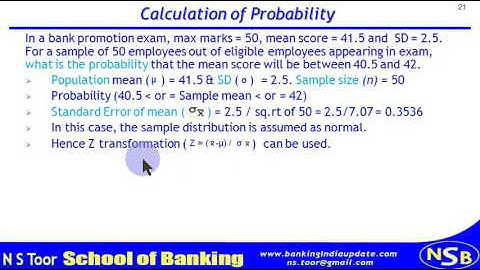 CAIIB Statistics Probability Calculation