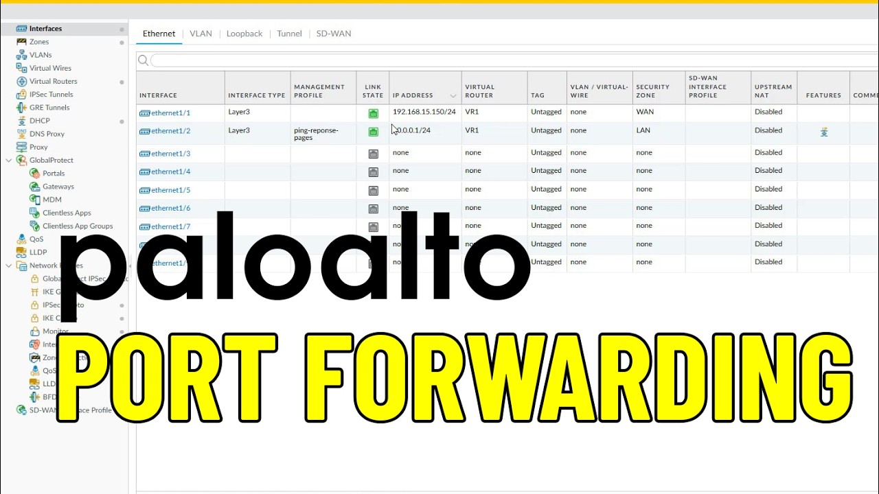 How to port forwarding on the Palo Alto firewall