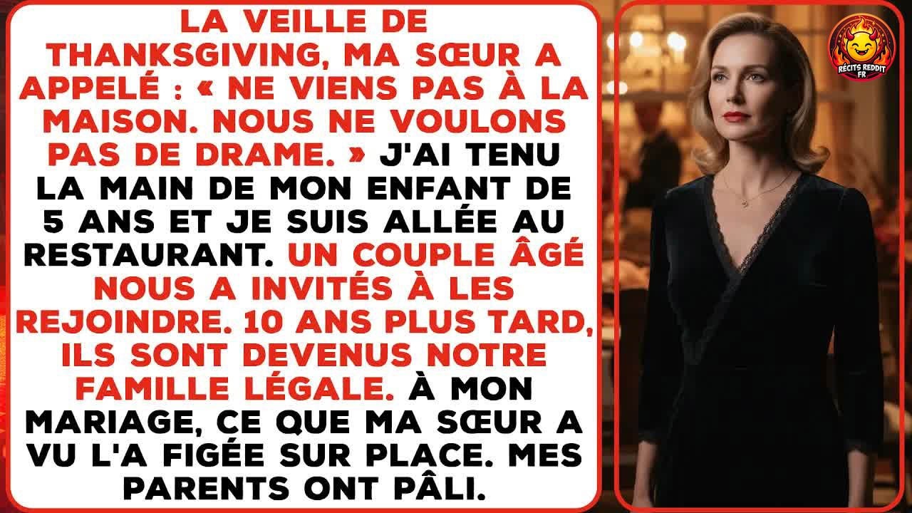 Le soir de Thanksgiving, ma sœur Nia m'a appelée pour me dire que je n'étais plus la bienvenue au dîner de famille. "Ta voiture fuit de l'huile, tes vêtements sont bon marché, et une mère...