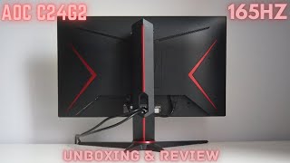 Aoc C24g2 165hz Monitor Unboxing Review Youtube