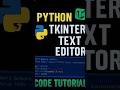 I Made a Notepad in Python with Tkinter! 🤯