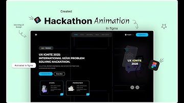 Hackathon Website UI Design in Figma | Animation in Figma | Figma Tutorial For Beginners